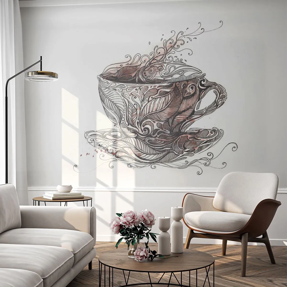 Fotótapéta Standard Eco - Tea mindenre jó - Absztrakció, Csésze, Eszpresszó - 300x210 cm