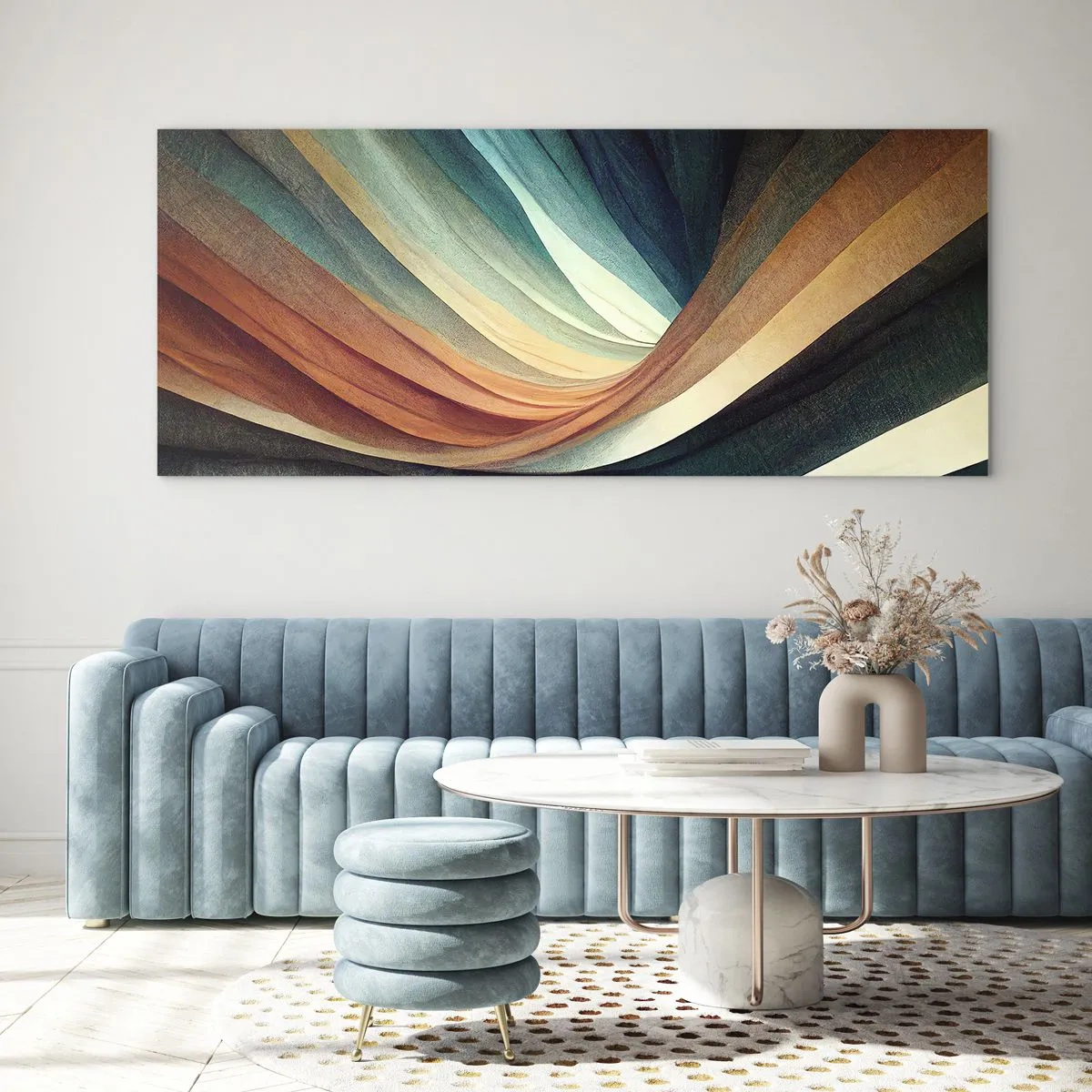 Üveg kép - Színekből szőtt - 120x50 cm