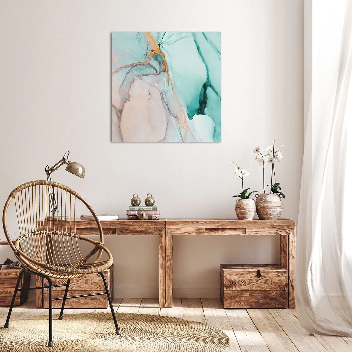 Vászonkép - Formák és színek tánca - 50x50 cm