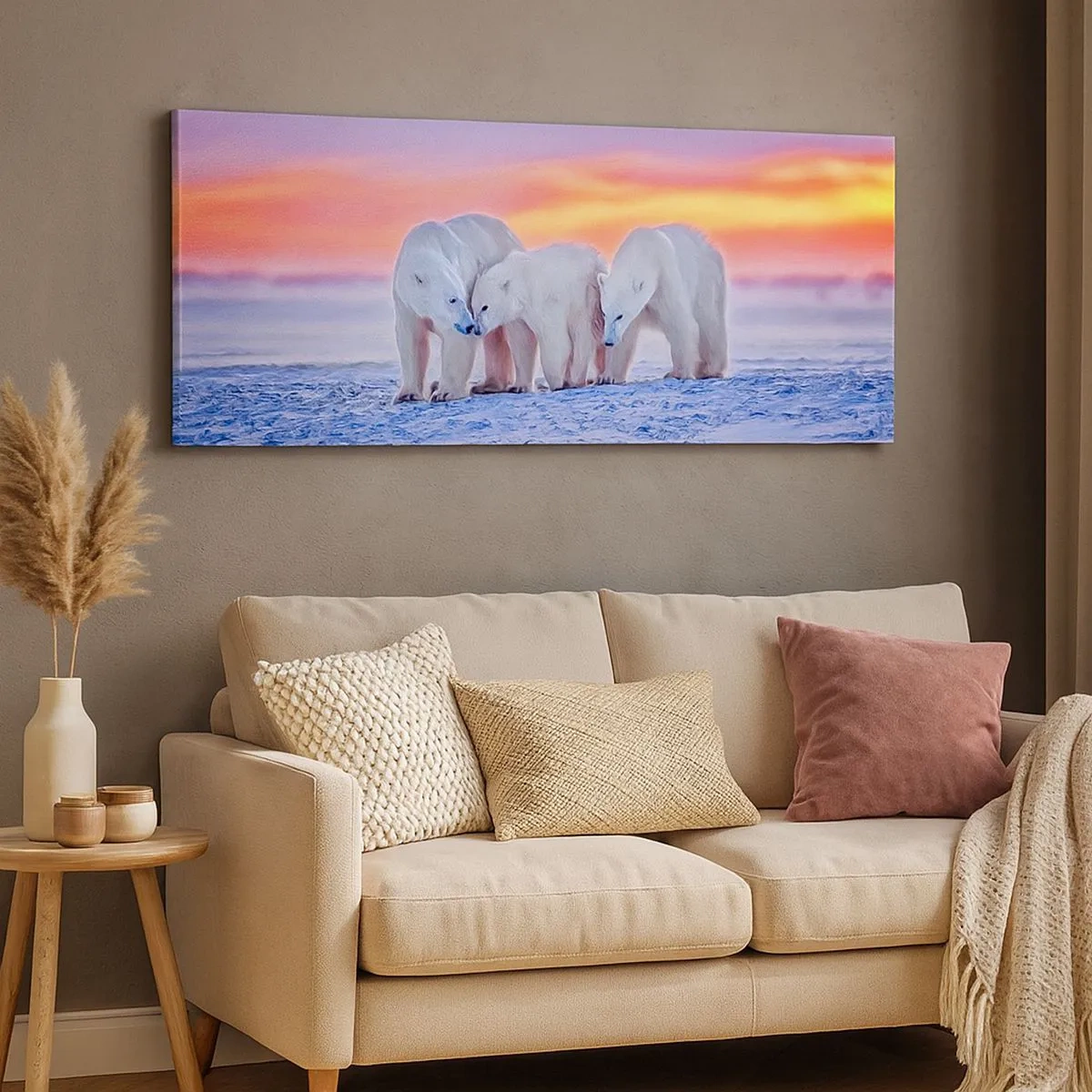 Vászonkép - Elég a családi meleg - 100x40 cm