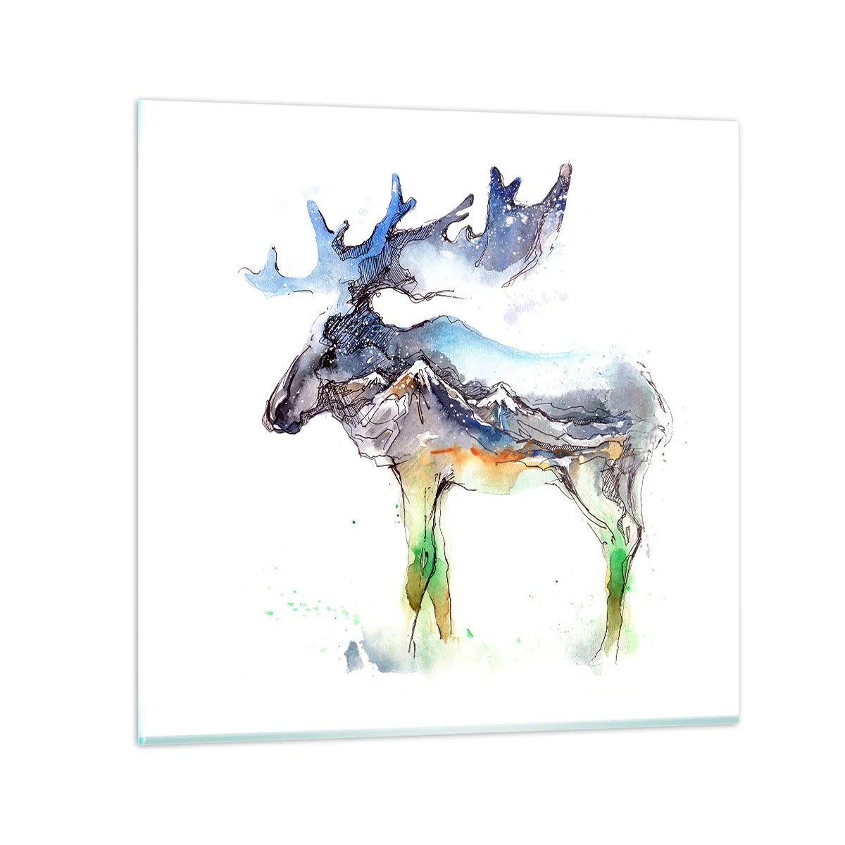 Üveg kép - Egy téli mese hőse - 60x60 cm