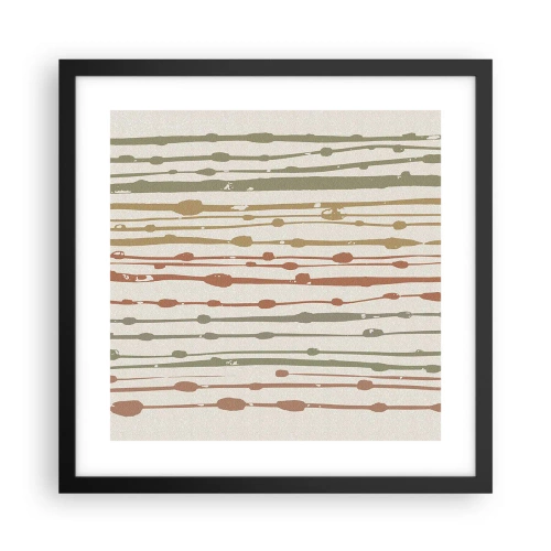 Poszter fehér keretben - Zenei színjegyzetelés - 40x40 cm