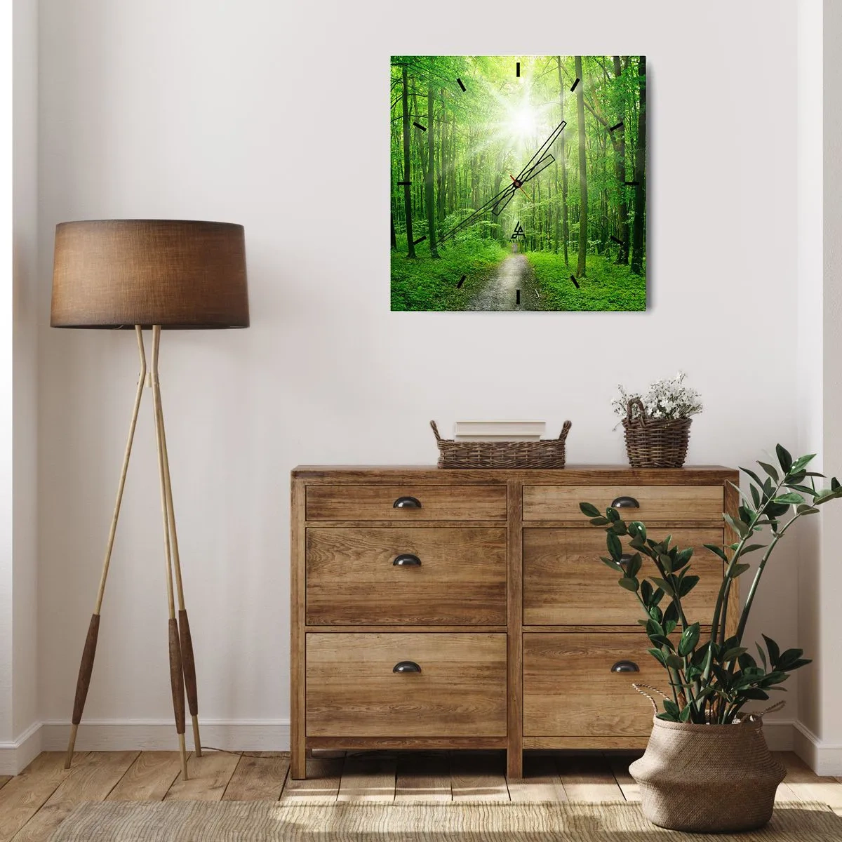 Falióra, Óra - A zöld katedrális - 40x40 cm