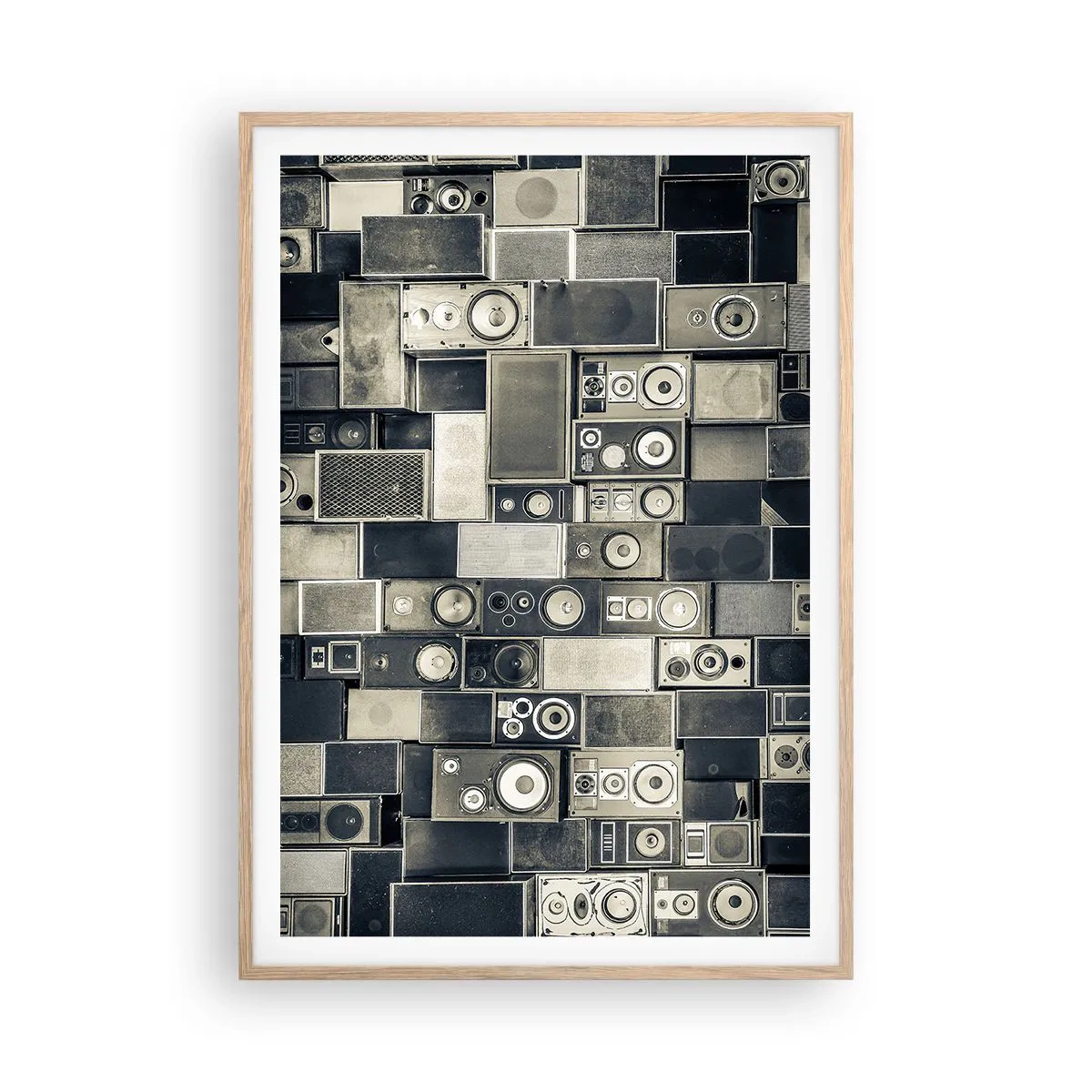 Poszter világos tölgy keretben - És minden rendben van - 70x100 cm