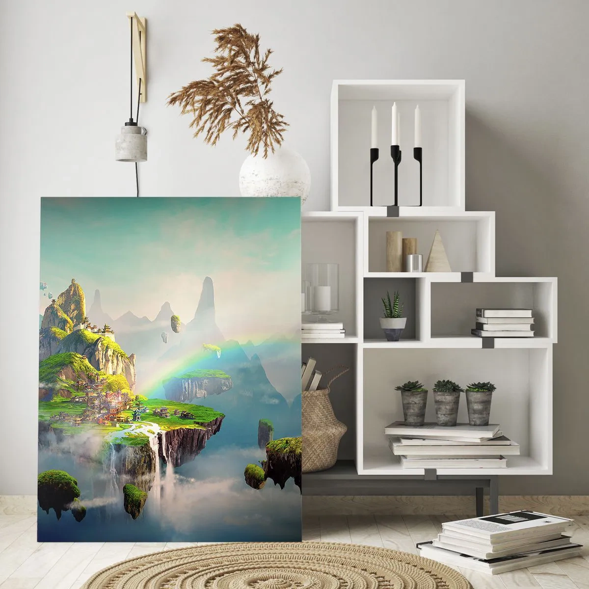 Üveg kép - Az ég közepén - boldog szigetek - 80x120 cm