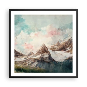 Poszter fehér keretben - Sziklás pengék - 60x60 cm