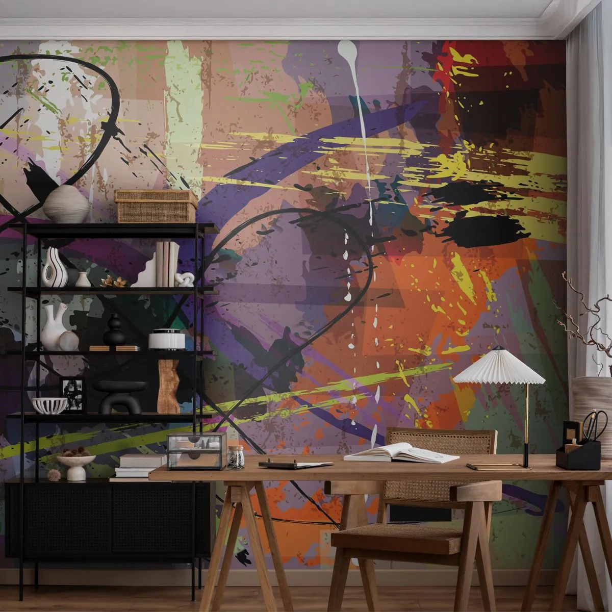 Fotótapéta Premium Canvas - Mehet egyenesen előre vagy körbe - Absztrakció, Darab, Modern minta - 200x140 cm