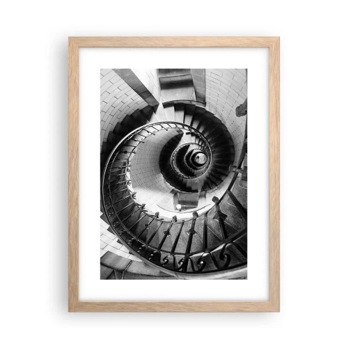 Poszter világos tölgy keretben - Feljebb es feljebb - 30x40 cm