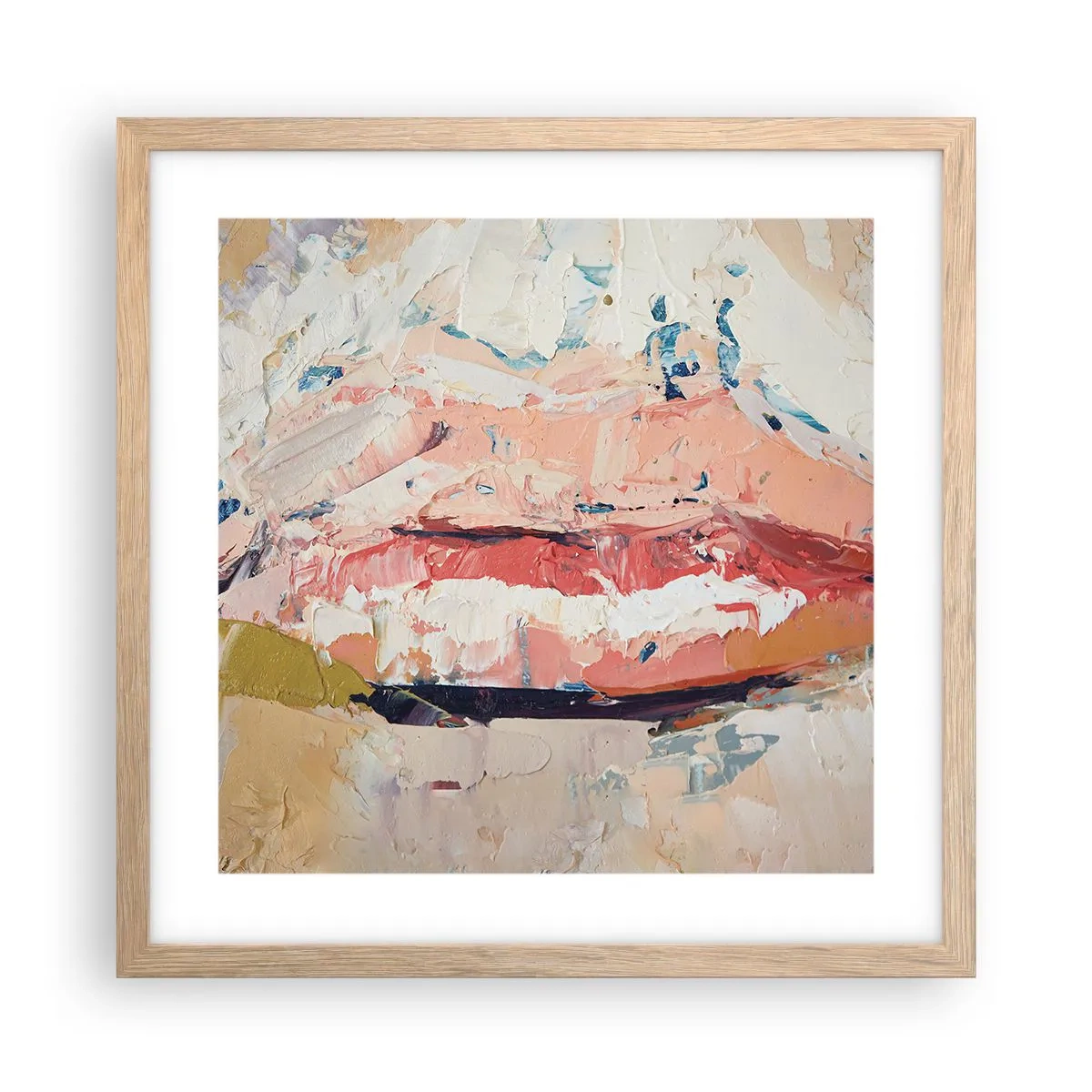 Poszter világos tölgy keretben - Felébreszti az érzékeket - 40x40 cm