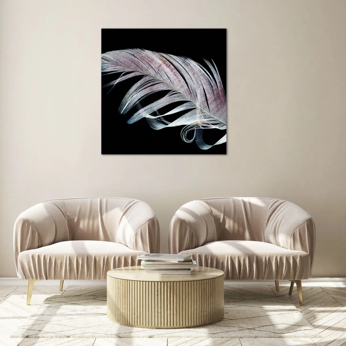 Üveg kép - Gondolj az érintésre - 60x60 cm