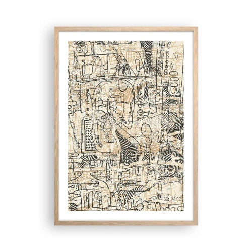 Poszter világos tölgy keretben - Dekódolásra vár - 50x70 cm