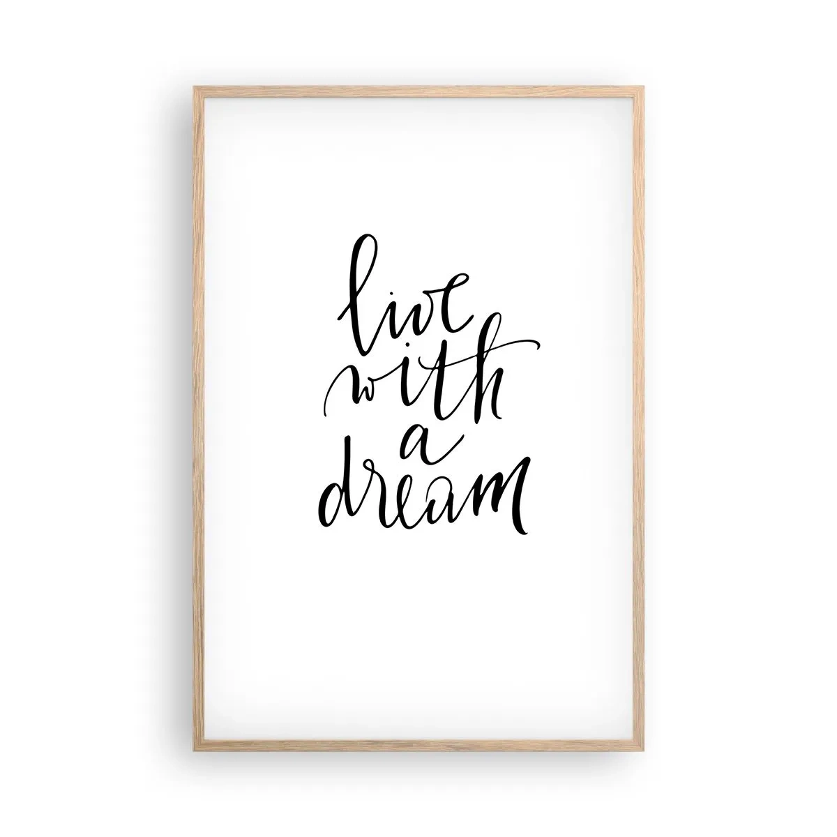 Poszter világos tölgy keretben - Természetesen - 61x91 cm
