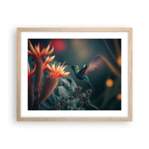 Poszter világos tölgy keretben - Egy igazán színes élet - 50x40 cm