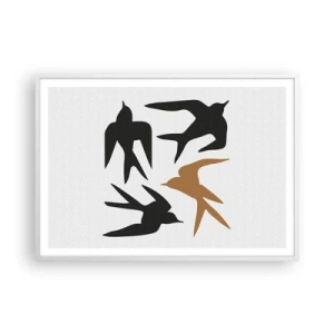 Poszter fekete keretben - Fecske játékok - 100x70 cm