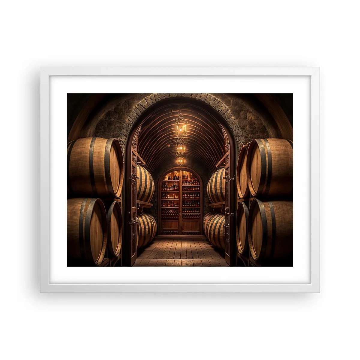 Poszter fekete keretben - Hangulatos pince - 50x40 cm