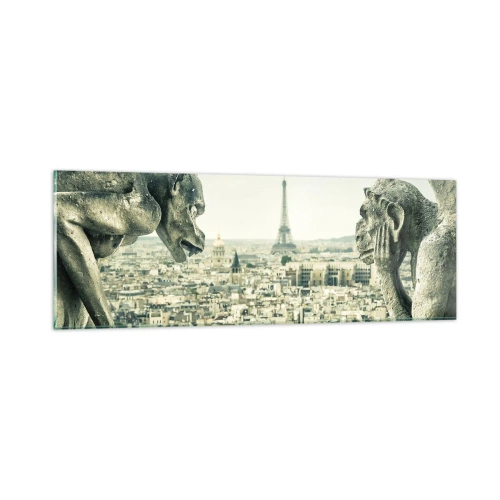 Üveg kép - Párizsi csevegés - 90x30 cm