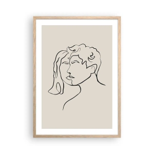 Poszter világos tölgy keretben - És egységgé vált - 50x70 cm