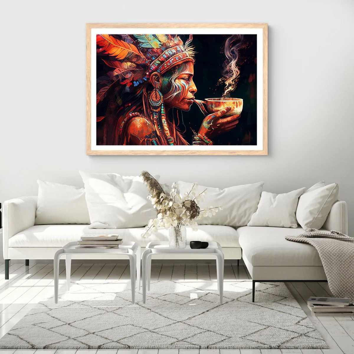 Poszter világos tölgy keretben - Egy varázslatos rituálé - 100x70 cm