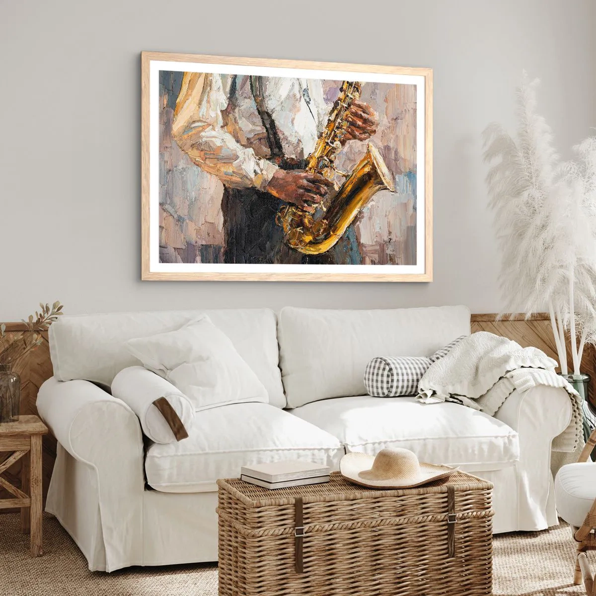 Poszter világos tölgy keretben - Itt az idő egy szólóra - 100x70 cm