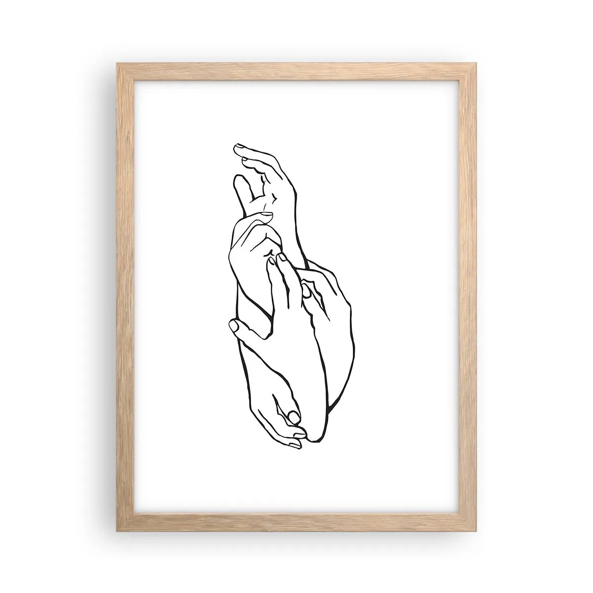 Poszter világos tölgy keretben - Jó érintés - 30x40 cm