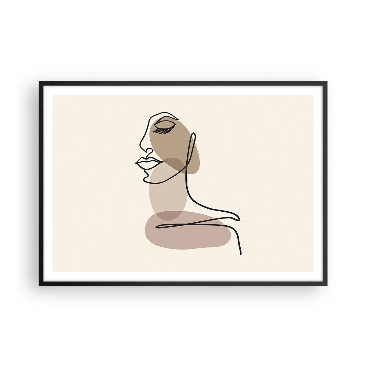 Poszter fehér keretben - Elveszve a saját hangjában - 100x70 cm