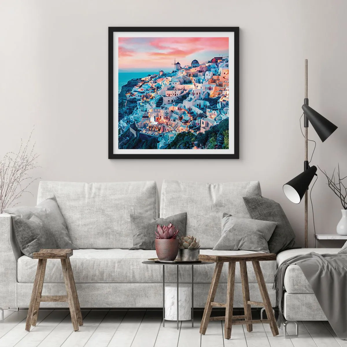 Poszter fehér keretben - Nagyszerű görög vakációd - 40x40 cm