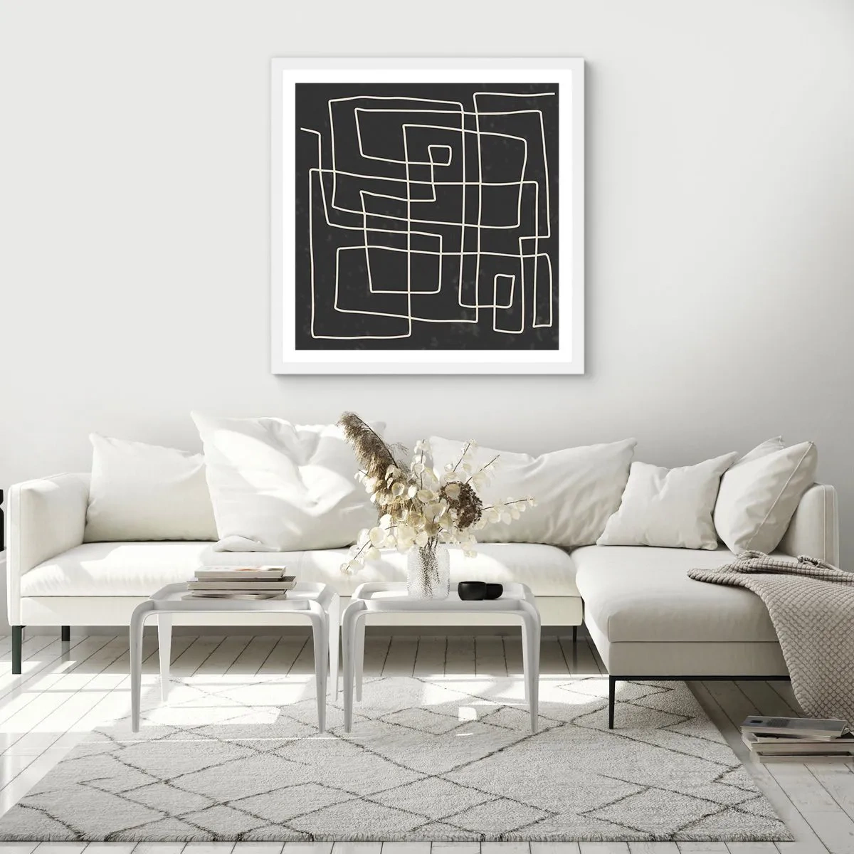 Poszter fekete keretben - Nem olyan egyszerű - 60x60 cm