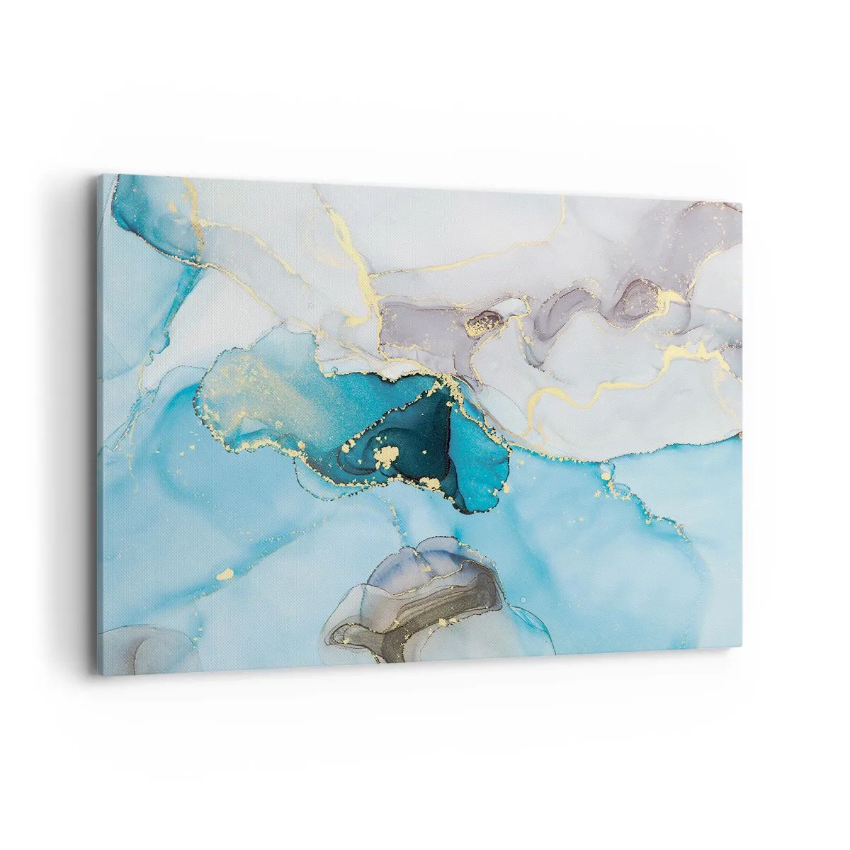 Vászonkép - Tanulmány a szürke és a türkiz találkozásáról - 100x70 cm