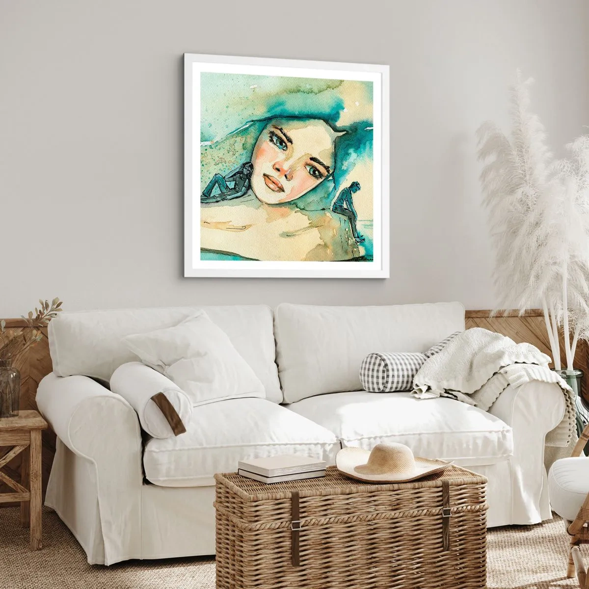 Poszter fekete keretben - Am I blue? - 50x50 cm