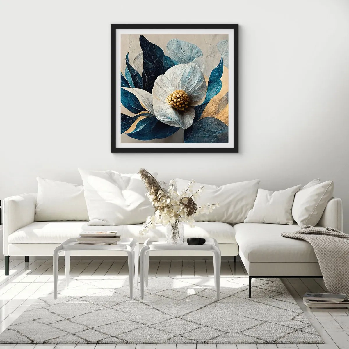 Poszter fehér keretben - Arany szíve van - 50x50 cm