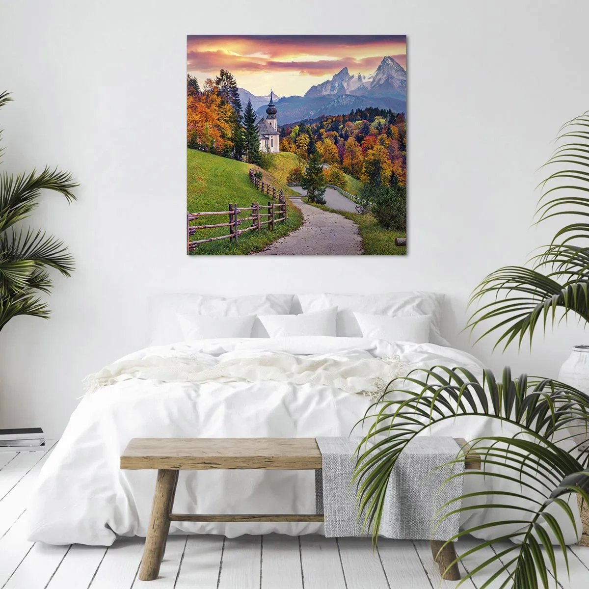 Vászonkép - Tájképszerű festmény - 60x60 cm