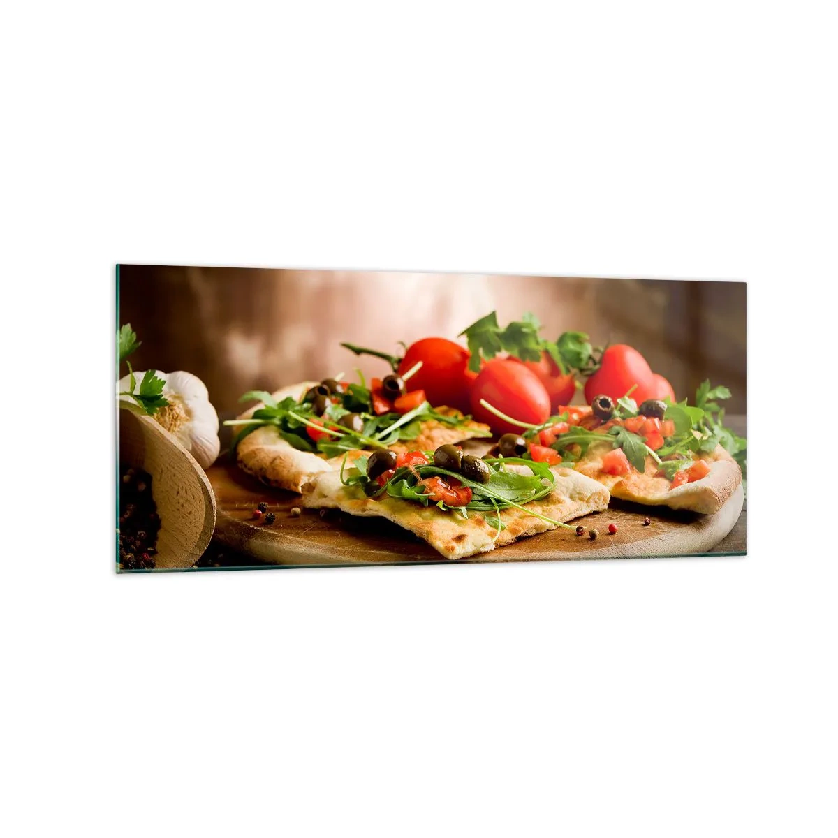 Üveg kép - Egyenesen a kemencéből és a kertből - 120x50 cm