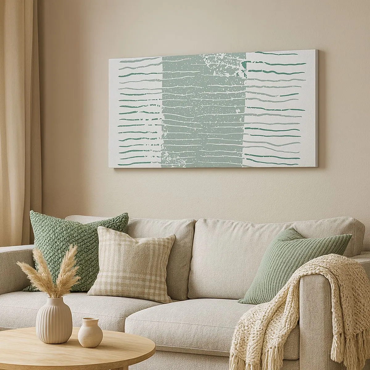 Vászonkép - Tengeri absztrakció - 100x40 cm