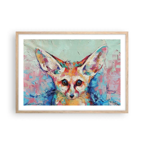 Poszter világos tölgy keretben - Készen álltok rám? - 70x50 cm