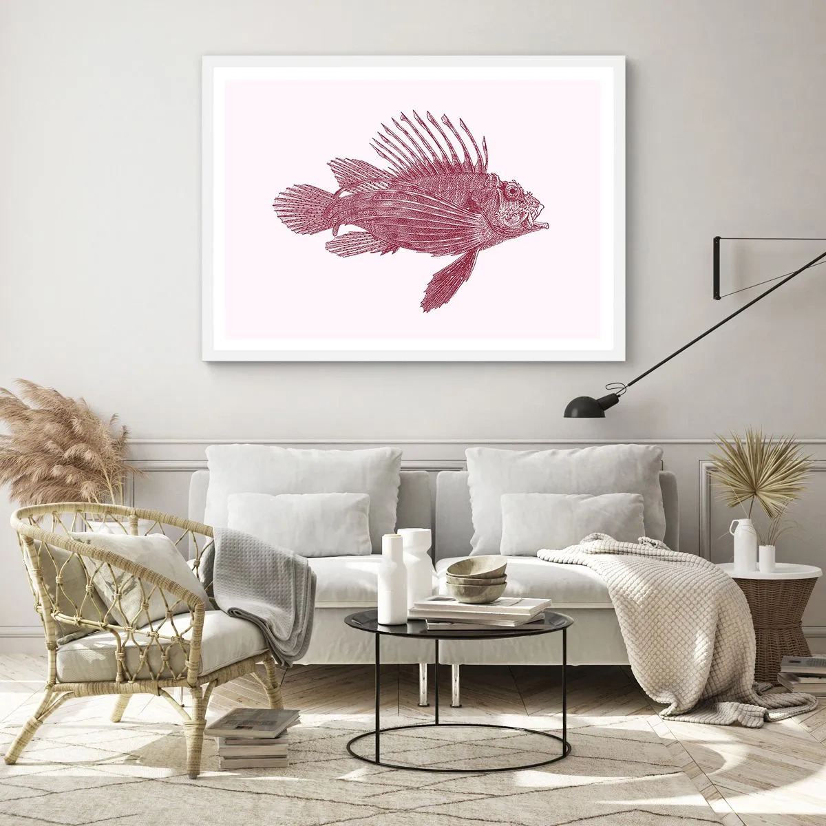 Poszter fekete keretben - Egzotikus vizek lakója - 91x61 cm