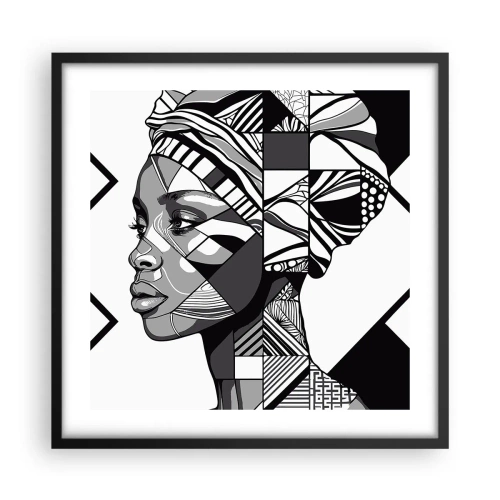 Poszter fehér keretben - Etnikai portré - 50x50 cm