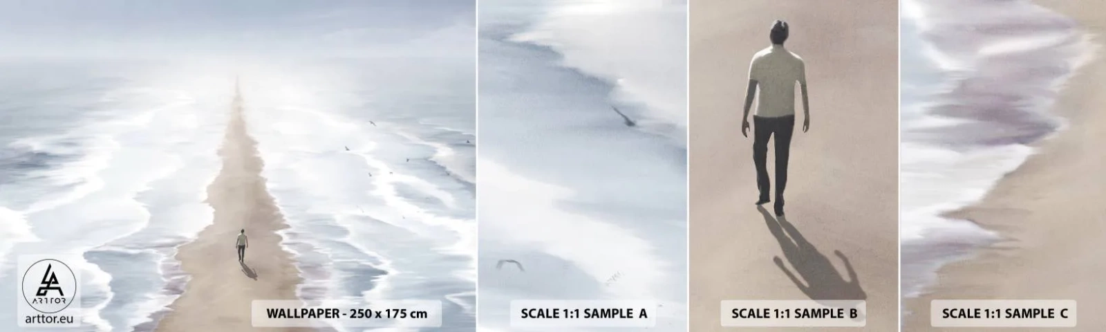 Fotótapéta Minta Standard Eco - Fényes jövő - Tenger, Fényes, Strand - 100x30 cm