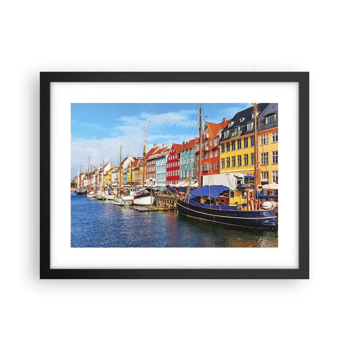 Poszter fehér keretben - Örömteli rakpart - 40x30 cm