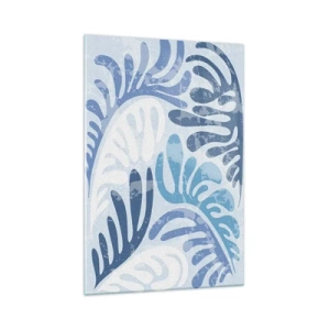 Üveg kép - Kék páfrányok - 70x100 cm