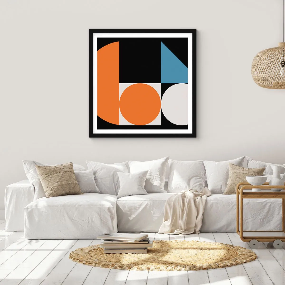 Poszter fehér keretben - Képletes rendszer - 60x60 cm