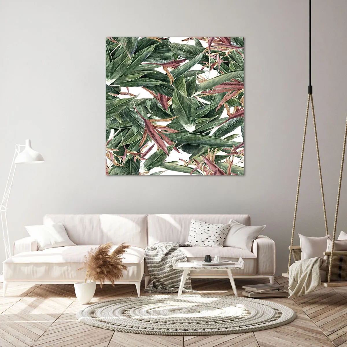 Vászonkép - Smaragd-lila bozót - 40x40 cm