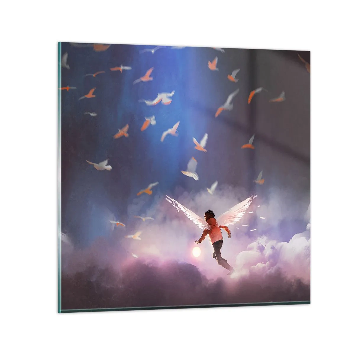 Üveg kép - Képzeletre és bátorságra van szüksége - 50x50 cm