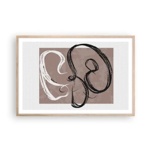 Poszter világos tölgy keretben - Kompozíció - a teljesség keresése - 91x61 cm