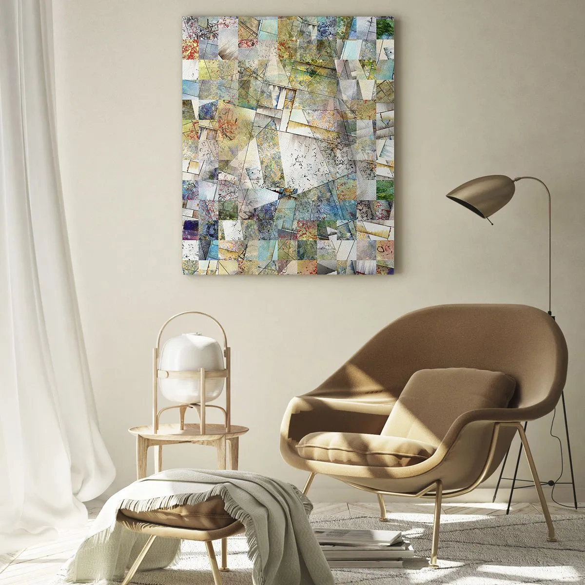 Üveg kép - Geometrikus átrendeződés - 50x70 cm