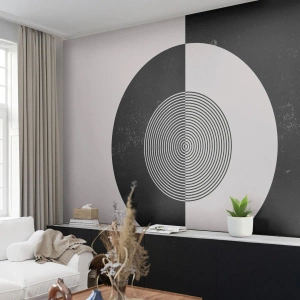 Fotótapéta Standard Eco - Harmónia fekete-fehérben - Absztrakció, Darab, Fekete és fehér - 150x105 cm