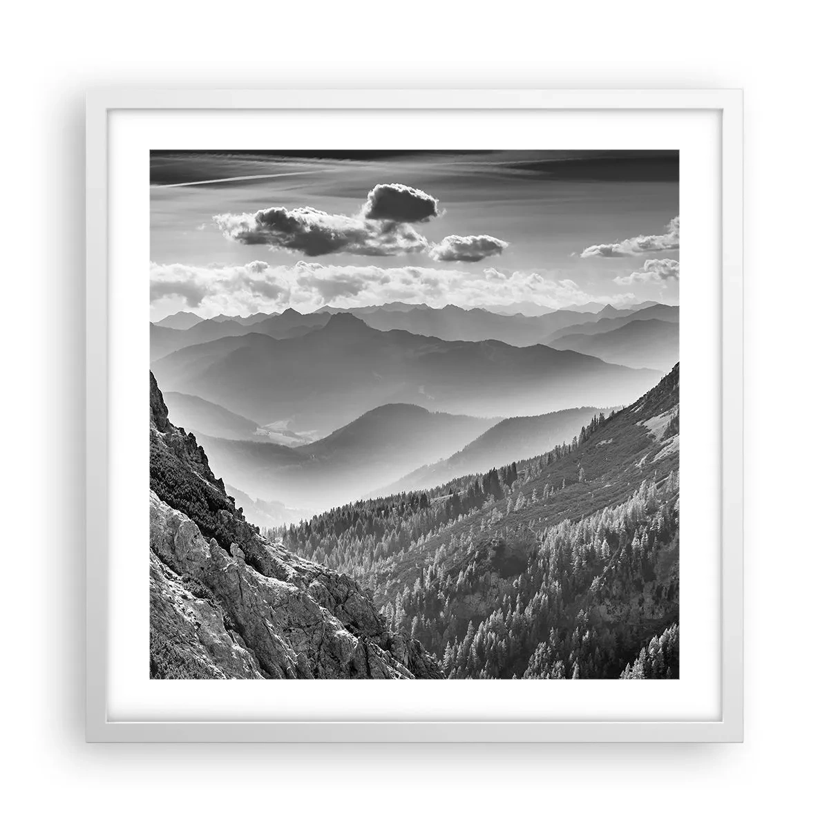 Poszter fekete keretben - Egészen a horizontig - 50x50 cm