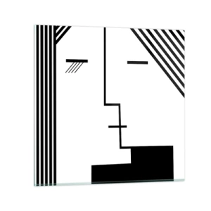 Üveg kép - Egyszerűen egy csók - 30x30 cm