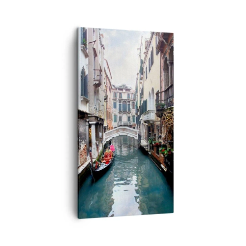 Vászonkép - Velencei táj gondolával és híddal - 45x80 cm
