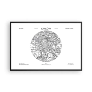 Poszter fehér keretben - Krakkó anatómiája - 91x61 cm