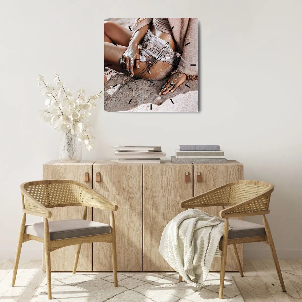 Falióra, Óra - A hullámok vetettek partra? - 40x40 cm